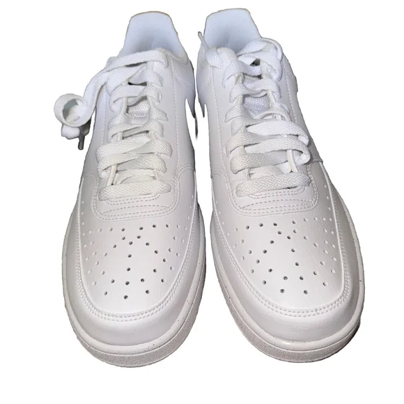 ❤️Nike  Court Vision Low Sneakers - White/Black/White - 8.5Men or Women’s 10 - Picture 3 of 10